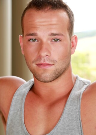 Gay hunk Luke Adams has hardcore anal sex with a good-looking firefighter