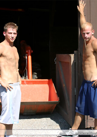 Sexy twinks Patrick Rouge & Chad Clovis fuck after having a mud fight