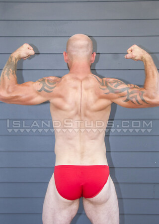 After a Long Hiatus, Hairy Bottom Bearded Big Bodybuilder Baker is Back! Rides a 12" Beaded Dildo and Cums!