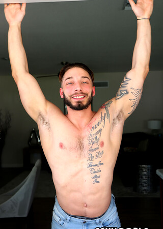 Tattooed Guy Cums Twice