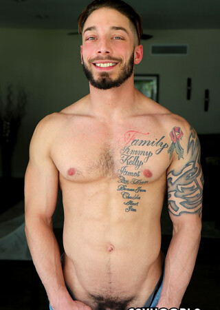 Tattooed Guy Cums Twice