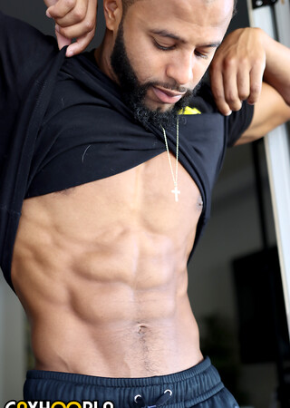 Draco Young Rubs Down His Grade-A Lean Meat
